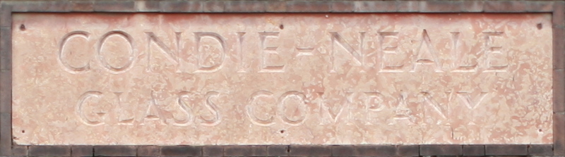 Condie-Neale nameplate above factory entrance · Paul Sableman
