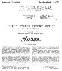 Babson Surge Trademark Application 393,323