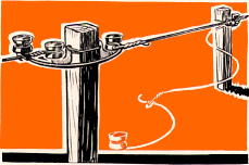 Gates are made with one wire, using strain insulators and spring wire.