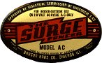 Sticker for Babson Bros. SURGE Model AC electric fencer