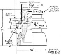 CD 203.2 Mechanical Drawing: MODIFIED TW INSULATOR PROPOSAL WORKPRINT 12/15/50; BELL TEL. LAB. DWG BA-247828; ARMSTRONG DWG SD-1505