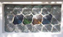 Falconnier glass bricks at the house of Mih&aacute;ly Babits