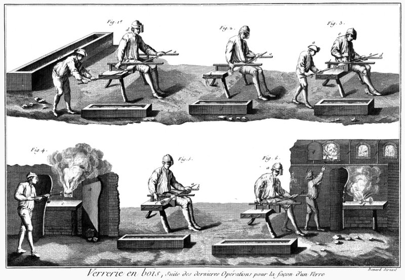 Making glass goblets, part 2 (18C)