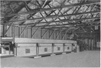Reynoldsville, PA., factory showing furnace, machine and lehr