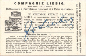 Liebig chromo · Histoire du Verre #4 (back)