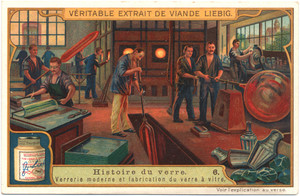Liebig chromo · Histoire du Verre #6 (front)