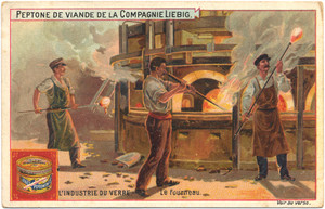 Liebig chromo · L'Industrie du Verre #1 (front)