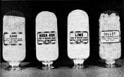 Sand, soda ash, lime and cullet