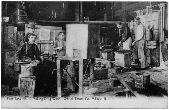 Flint Tank No. 12 Making Drug Ware.  Whitall Tatum Co., Millville, N.J.
