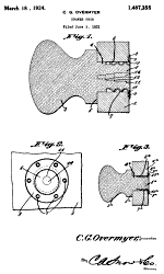 Overmyer Drawer Knob · Patent No. 1,487,355 · Drawing