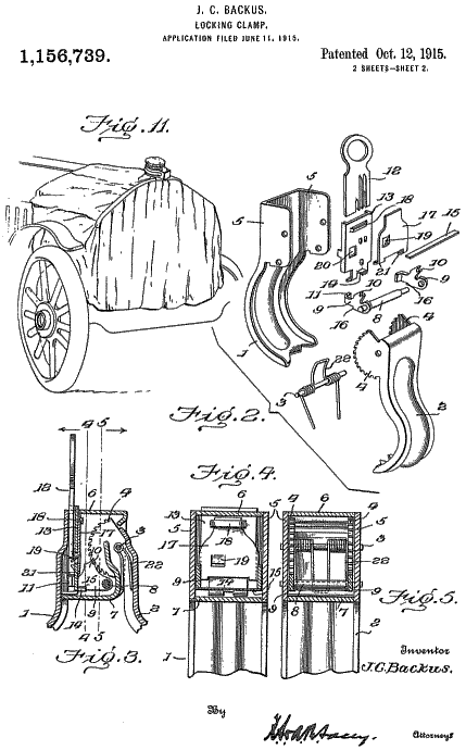 1,156,739 / Backus / Locking Clamp