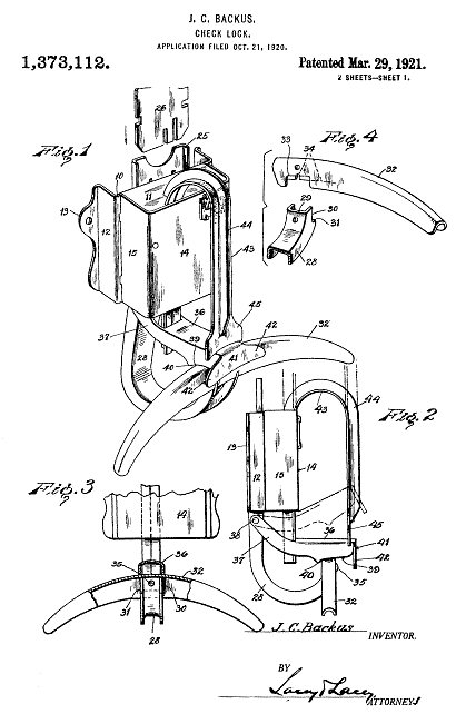 1,373,112 / Backus / Check Lock