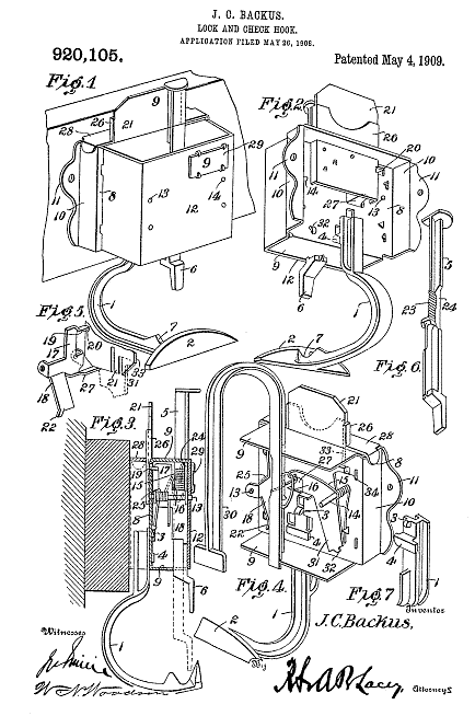 920,105 / Backus / Lock and Check Hook