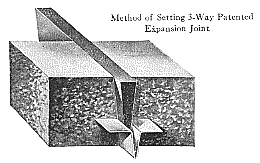 Method of setting 3-Way patented expansion joint