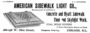American Sidewalk Light Co. ad Hendricks' Commercial Register of the United States for Buyers and Sellers, Volume 11 · 1901