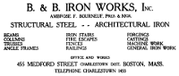B&B Ironworks ad, 1918