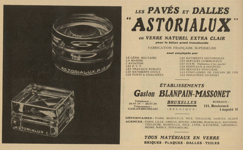 Gaston Blanpain-Massonet ad, BETON ARMÉ, Nº329, July 1935