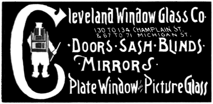 1893 ad for the Cleveland Window Glass Company