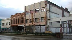 Demolition on Weber St. in Stockton, California