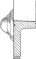 Hayward's Stallboard Lights, Section of Flange, No 24 Pattern