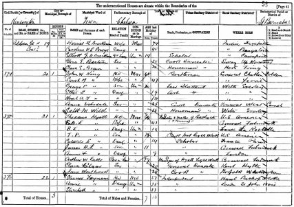 Thaddeus Hyatt in the 1881 English census