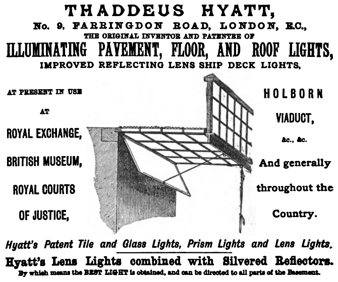 Thaddeus Hyatt ad in 1885 Anglo-Indian and American Traders' Journal