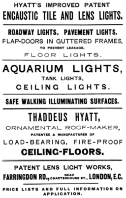 Thaddeus Hyatt ad in 1878 Laxton's