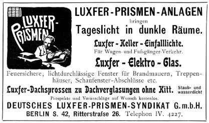 1904 Deutsche Luxfer Prismen Gesellschaft ad