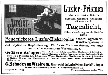1905 Luxfer-Prismen-Fabrik ad