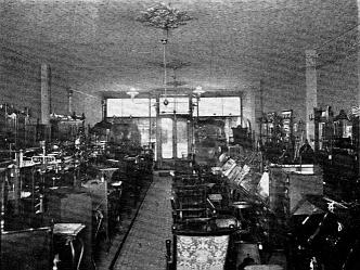 Interior of the store of Charles Rogers & Sons Co., Limited (Fine Cabinet Work and Upholstery), showing effect of Luxfer Prisms
