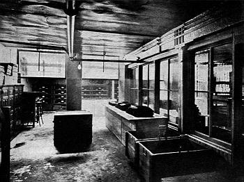 Interior of the salesroom of E. Hecht & Co., showing effect of Luxfer Prisms