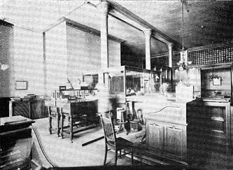 Interior of Equitable Trust Company showing effect of Luxfer Prisms