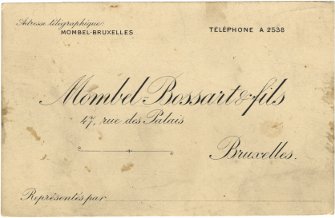 Mombel-Bossart & Fils Trade Card (back)