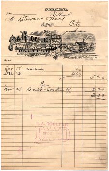 T. A. Rodefer (National Glass Works) statement to Bellaire