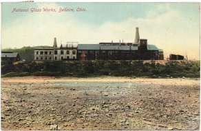 Undated Postcard of National Glass Works