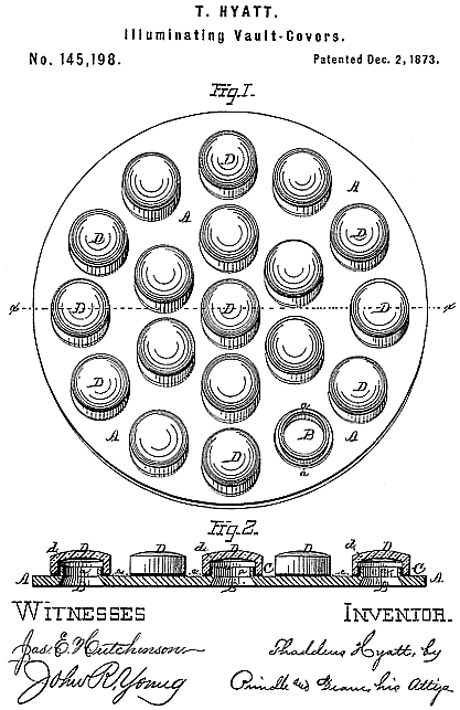 145,198 &middot; Hyatt &middot; Improvement in Illuminating Vault-Covers
