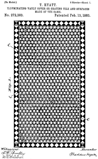 272,383 &middot; Hyatt &middot; "Illuminating Vault-Cover or Grating-Tile and Surfaces Made of the Same