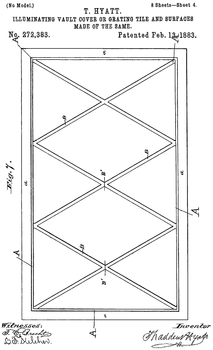 272,383 &middot; Hyatt &middot; "Illuminating Vault-Cover or Grating-Tile and Surfaces Made of the Same