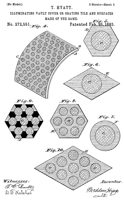 272,551 &middot; Hyatt &middot; "Illuminating Vault-Cover or Grating-Tile and Surfaces Made of the Same