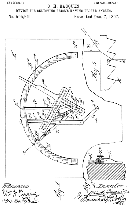 Basquin &middot; Device for Selecting Prisms Having Proper Angles