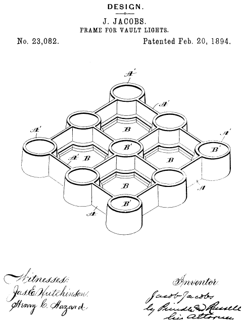 D23,082 &middot; Jacobs &middot; Design for a Frame for Vault-Lights