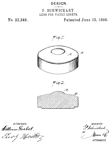 D23,348 &middot; Schwickart &middot; Design for a Lens for Vault-Lights