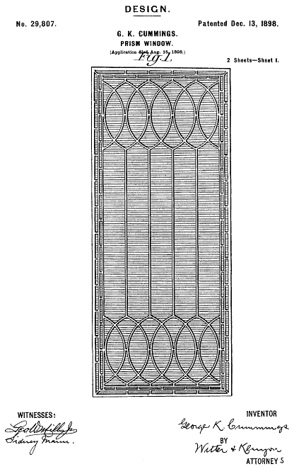 D29,807 &middot; Design for a Prism-Window