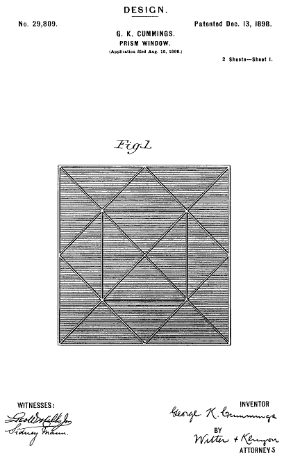D29,809 &middot; Design for a Prism-Window