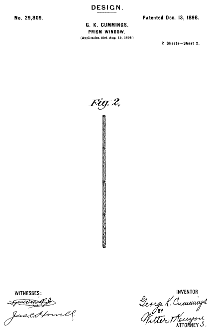 D29,809 &middot; Design for a Prism-Window