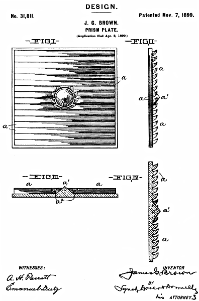 D31,811 &middot; Brown &middot; Design for a Prism-Plate