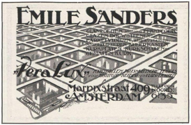 Emile Sanders ad in 1916 Het Huis Oud & Nieuw