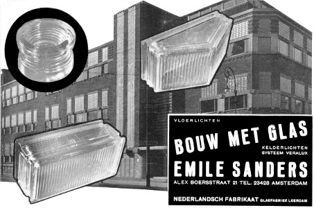Emile Sanders ad in Dec 23, 1933 De 8 en Opbouw