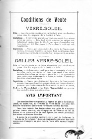 Catalogue du Verre-Soleil page 29 (1912 tarifs)