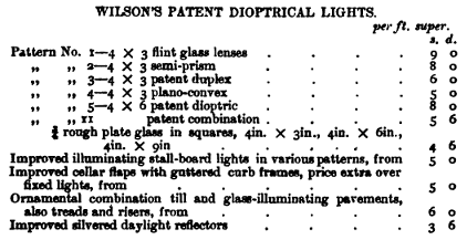 Wilson's Patent Dioptrical Lights